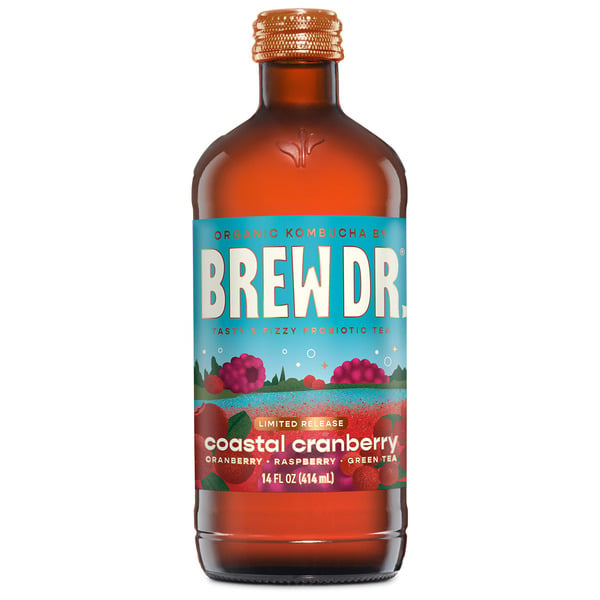 Tea Brew Dr. Kombucha Coastal Cranberry, Limited Release, Organic Kombucha hero