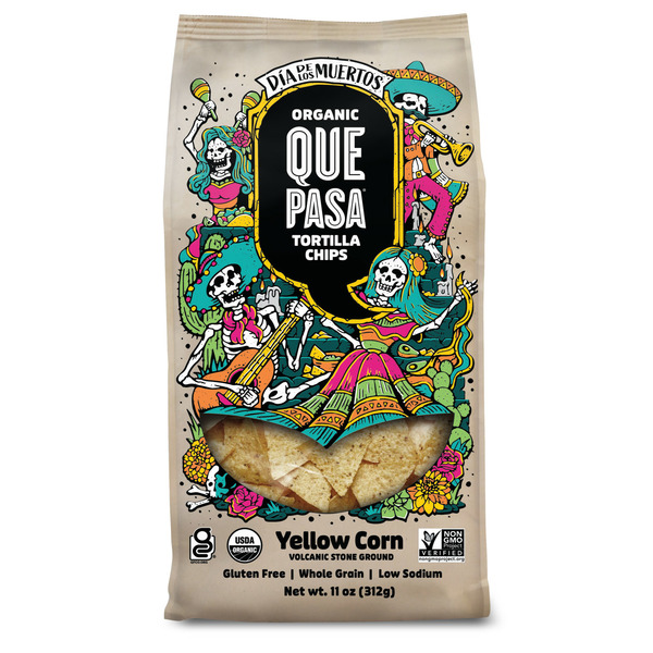 Chips & Pretzels Que Pasa Day of the Dead Tortilla Chips hero