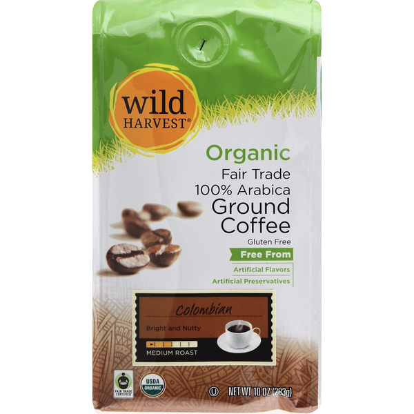 Coffee Wild Harvest Coffee, Ground, 100% Arabica, Medium Roast, Organic, Colombian hero