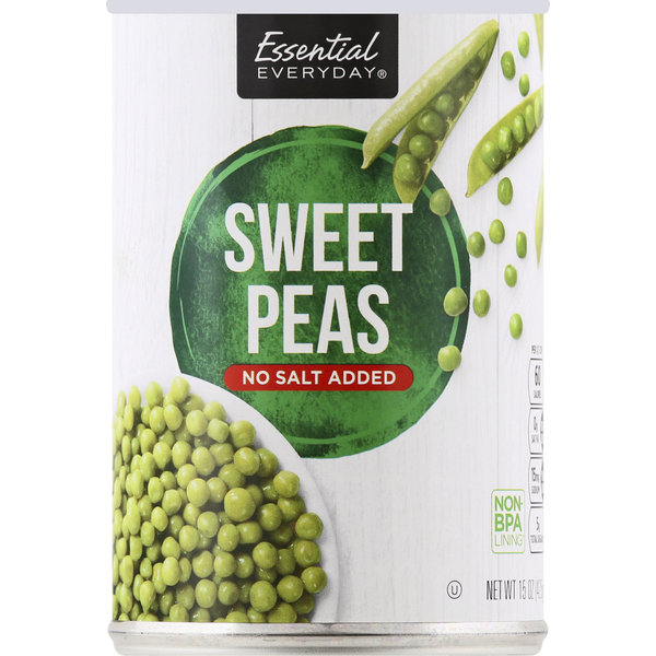 Canned & Jarred Vegetables Essential Everyday Sweet Peas, No Salt Added hero