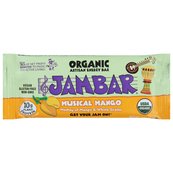 Energy & Granola Bars Jambar Energy Bar, Artisan, Organic, Musical Mango hero