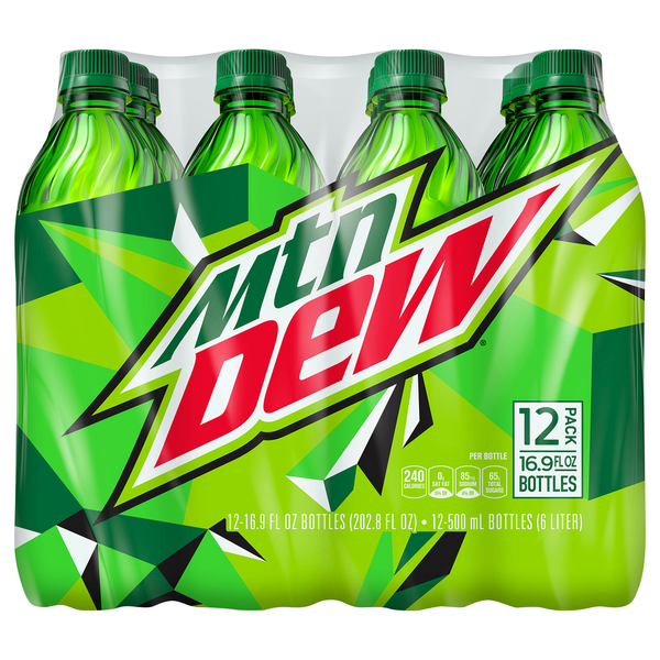 Soft Drinks Mountain Dew Soda, 12 Pack hero