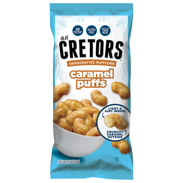 Candy & Chocolate G.H. Cretors Puffs, Caramel hero