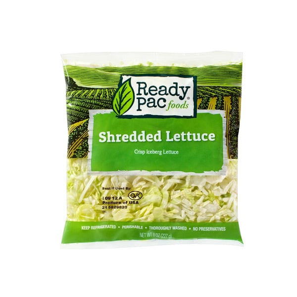 Packaged Vegetables & Fruits Ready Pac Bistro Shredded Lettuce, Crisp, Iceberg Lettuce hero