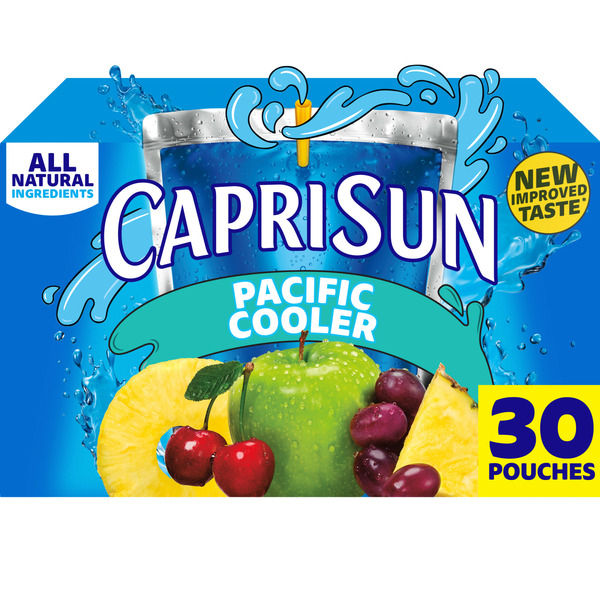 Juice & Nectars Capri Sun Pacific Cooler Mixed Fruit Naturally Flavored Kids Juice Blend Drink Pouches hero