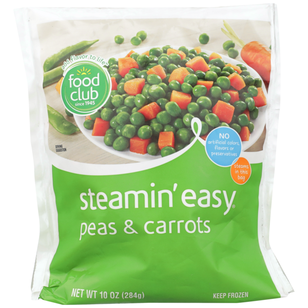 Frozen Produce Food Club Steamin' Easy, Peas & Carrots hero