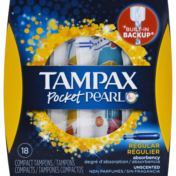 Feminine Care TAMPAX Tampons, Compact, Regular Absorbency, Unscented hero