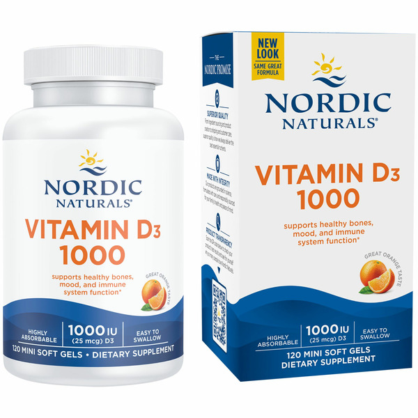 Vitamin D Nordic Naturals Vit D3 Soft Gel Orange hero