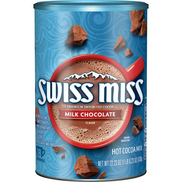 Cocoa & Drink Mixes Swiss Miss Cocoa Milk Chocolate Canister hero