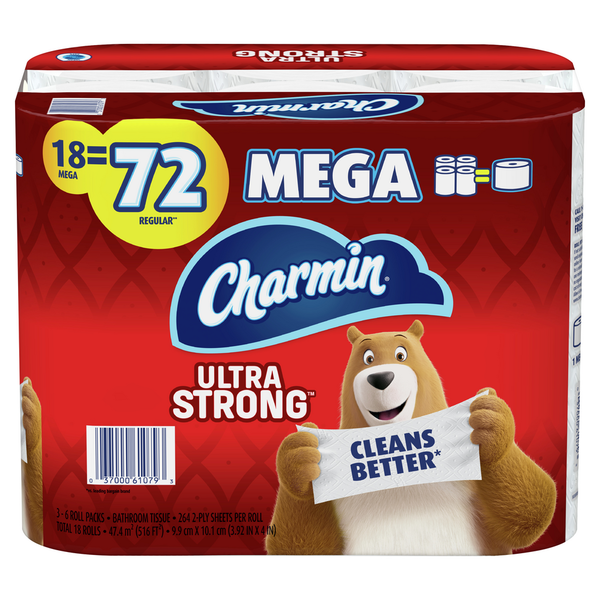 Paper Goods Charmin Ultra Strong Toilet Paper, 18 Mega Roll hero