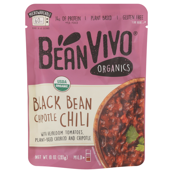 BeanVIVO Black Bean, Chipotle Chili hero