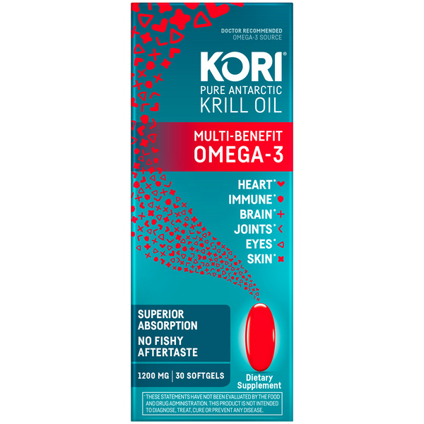 Kori Pure Antarctic Krill Oil Standard 1200mg Softgels hero