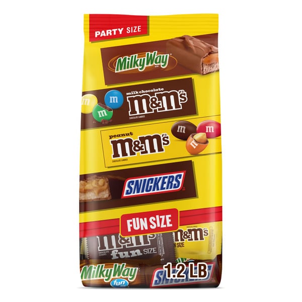 Halloween Seasonal M&m's, Snickers, & Milky Way Fun Size Chocolate Candy Variety Pack Party Size Bulk hero