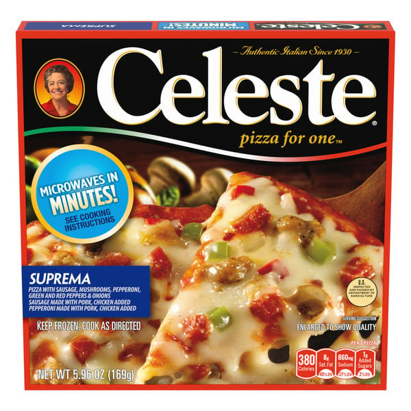 Frozen Pizza Celeste Suprema Pizza for One, Individual Microwavable Frozen Pizza hero