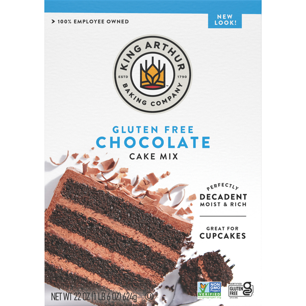 Doughs, Gelatins & Bake Mixes King Arthur Baking Company Cake Mix, Gluten Free, Chocolate hero