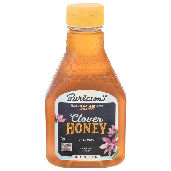 Honeys, Syrups & Nectars Burleson's Honey, Clover, Mild, Fancy hero