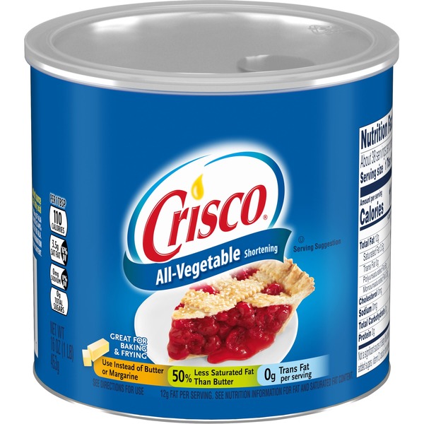 Baking Ingredients Crisco All-Vegetable Shortening hero