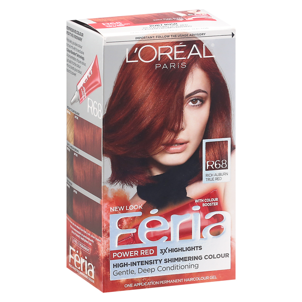 Hair Care L'Oréal Paris Féria Permanent Haircolour Gel, Rich Auburn True Red R68 hero