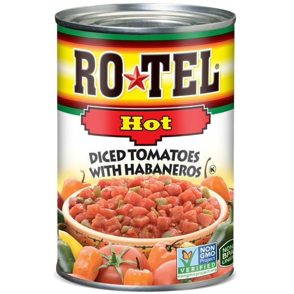 Holiday Items RO*TEL Habaneros Diced Tomatoes and Habanero Peppers hero