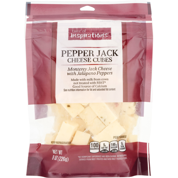 Packaged Cheese Taste of Inspirations Cheese Cubes, Pepper Jack hero