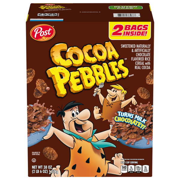 Cereal & Granola Post PEBBLES Chocolate Flavored Rice Cereal With Real Cocoa hero