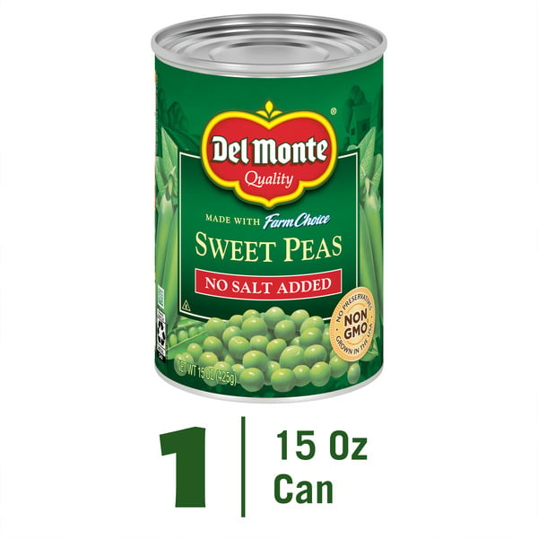 Canned/Jarred Vegetables Del Monte Sweet Peas, No Salt Added hero