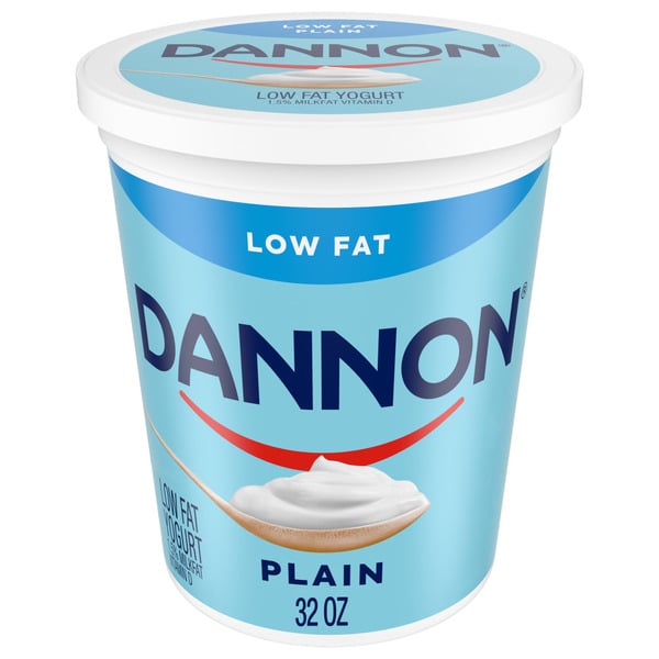 Yogurt Dannon Plain Low Fat Yogurt Quart hero