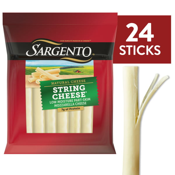 Packaged Cheese Sargento Low Moisture Part-Skim Mozzarella Natural Cheese String Cheese Snacks hero