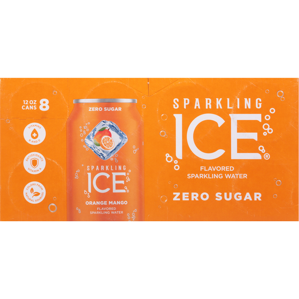 Sparkling Ice Sparkling Water, Zero Sugar, Orange Mango Flavored hero