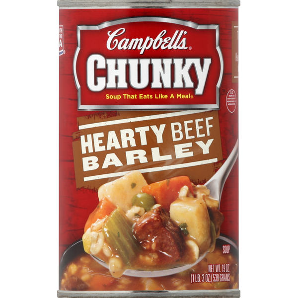 Soup, Broth & Bouillon Campbell's Soup, Hearty Beef Barley hero