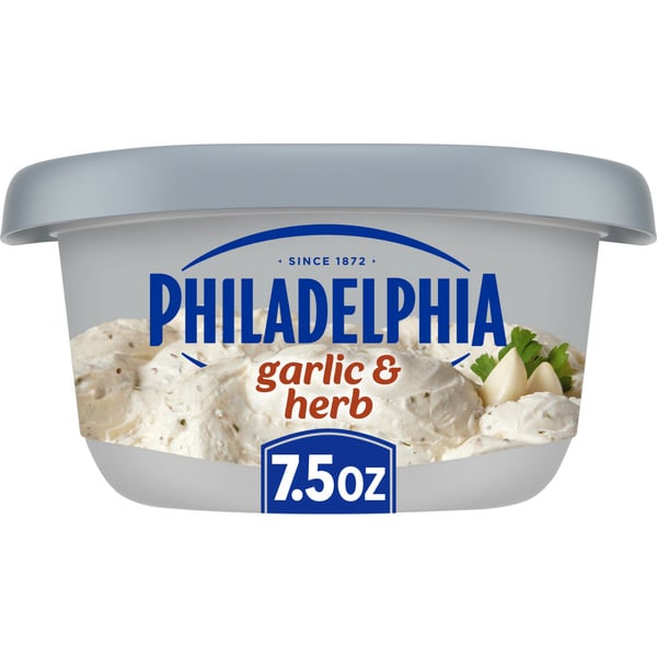 Specialty Cheeses Philadelphia Garlic & Herb Cream Cheese Spread hero