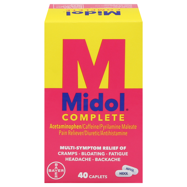 Feminine Care Midol Complete Menstrual Period Symptoms Relief Caplets hero