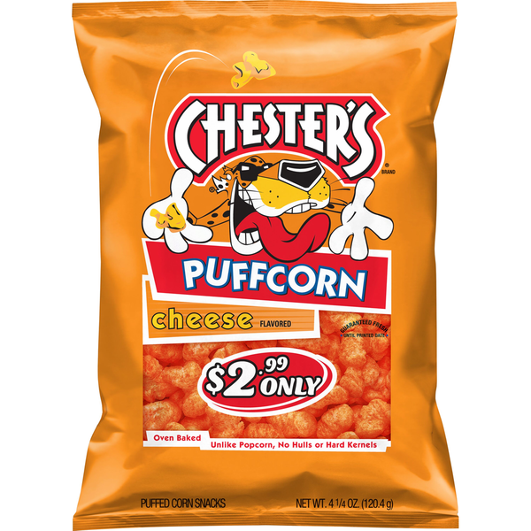 Popcorn Chester's Puffcorn Snacks, Cheese Flavored hero