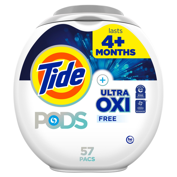 Laundry Tide PODS Ultra OXI Free Laundry Detergent Packs hero