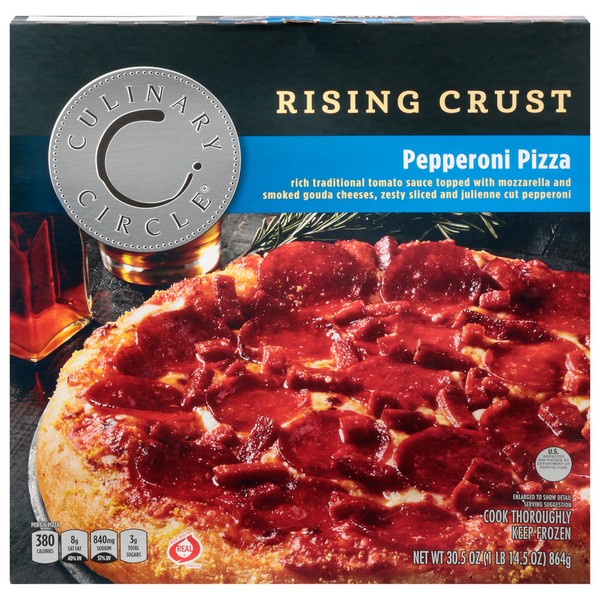 Frozen Pizza Culinary Circle Pizza, Pepperoni, Rising Crust hero