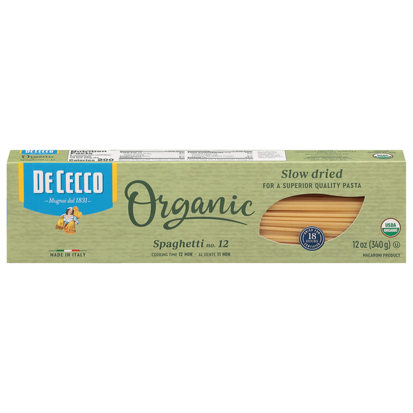 Dry Pasta De Cecco Spaghetti, Organic, No. 12 hero