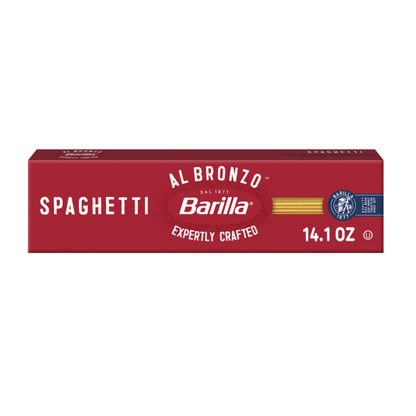 Barilla Al Bronzo Spaghetti Pasta - Bronze Cut Pasta, Non-GMO & Kosher hero