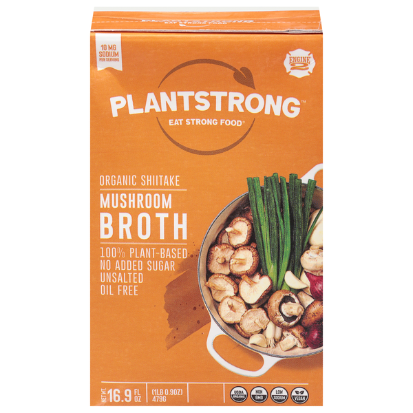 Soup, Broth & Bouillon PlantStrong Broth, Organic, Shiitake Mushroom hero