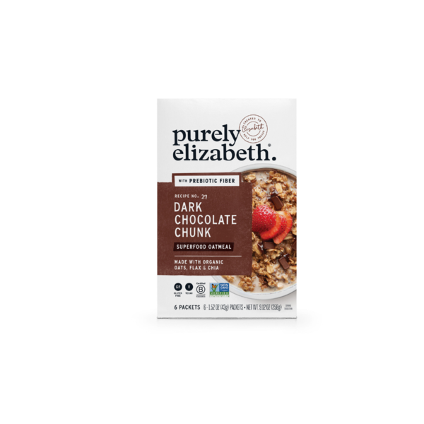 Granola Purely Elizabeth Dark Chocolate Chunk Oatmeal Multipack, Prebiotic Fiber hero