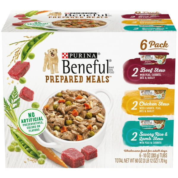 Dog Food Purina Beneful High Protein, Gravy Wet Dog Food , Prepared Meals Stew hero