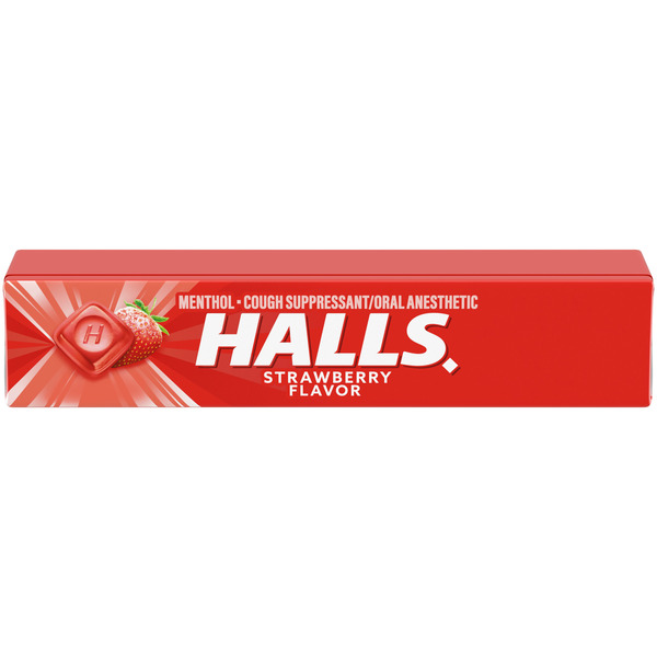 Cold, Flu & Allergy Halls Relief Strawberry Cough Drops hero