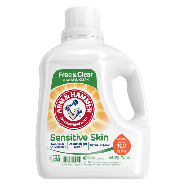 Laundry Arm & Hammer Free & Clear Laundry Detergent for Sensitive Skin hero