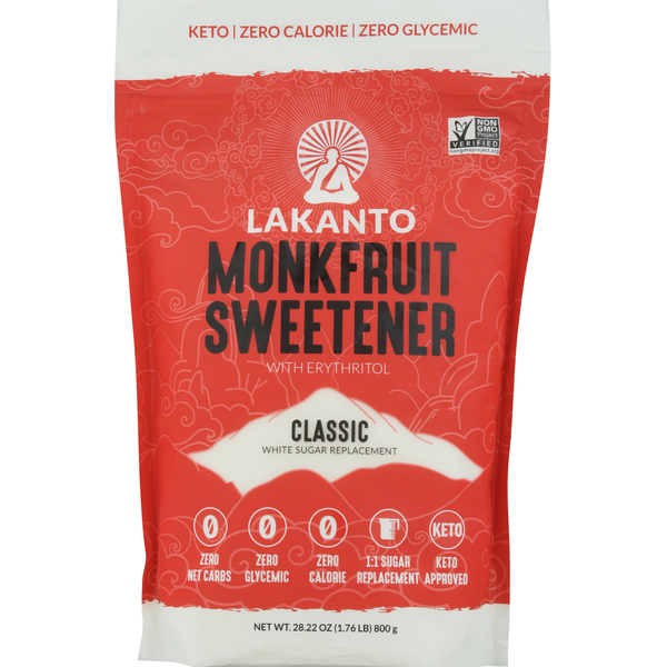 Baking Ingredients Lakanto Monkfruit Sweetener with Erythritol, Classic hero