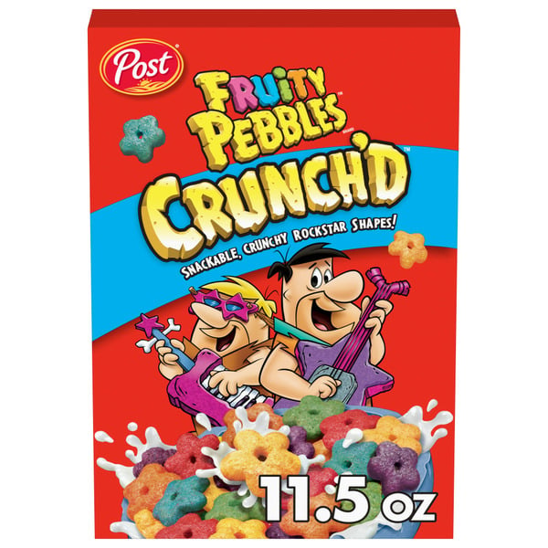 Cereal Post Fruity PEBBLES Crunch'D Cereal hero