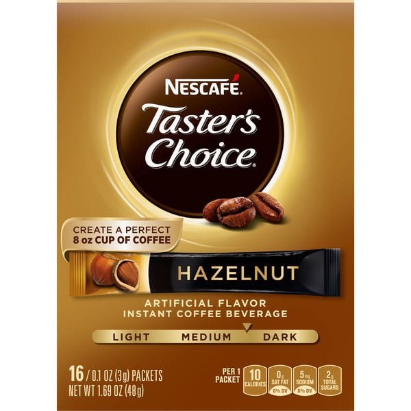 Coffee NESCAFÉ Taster's Choice Hazelnut Instant Coffee hero