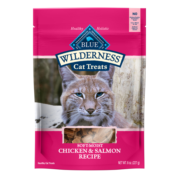 Cat Food & Care Blue Buffalo Wilderness Grain Free Soft-Moist Cat Treats, Chicken & Salmon hero