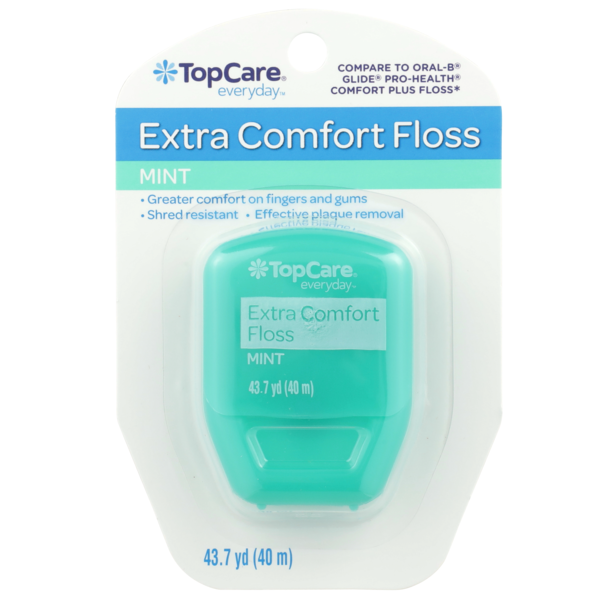 Oral Hygiene TopCare Extra Comfort Floss, Mint hero