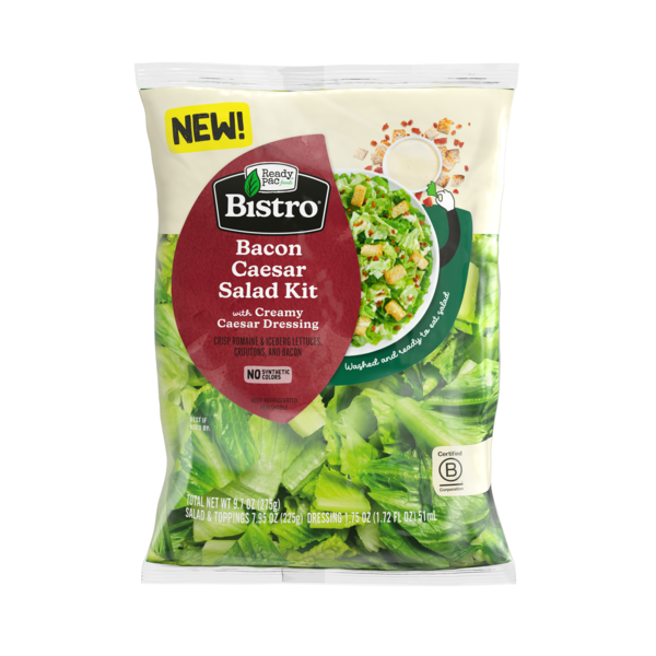 Ready Pac Bistro Bacon Caesar Salad Kit Bag with Creamy Caesar Dressing hero