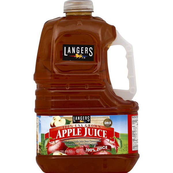 Juice & Nectars Langers 100% Juice, Apple hero