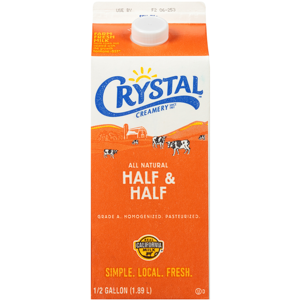 Milk Crystal Creamery Half & Half hero